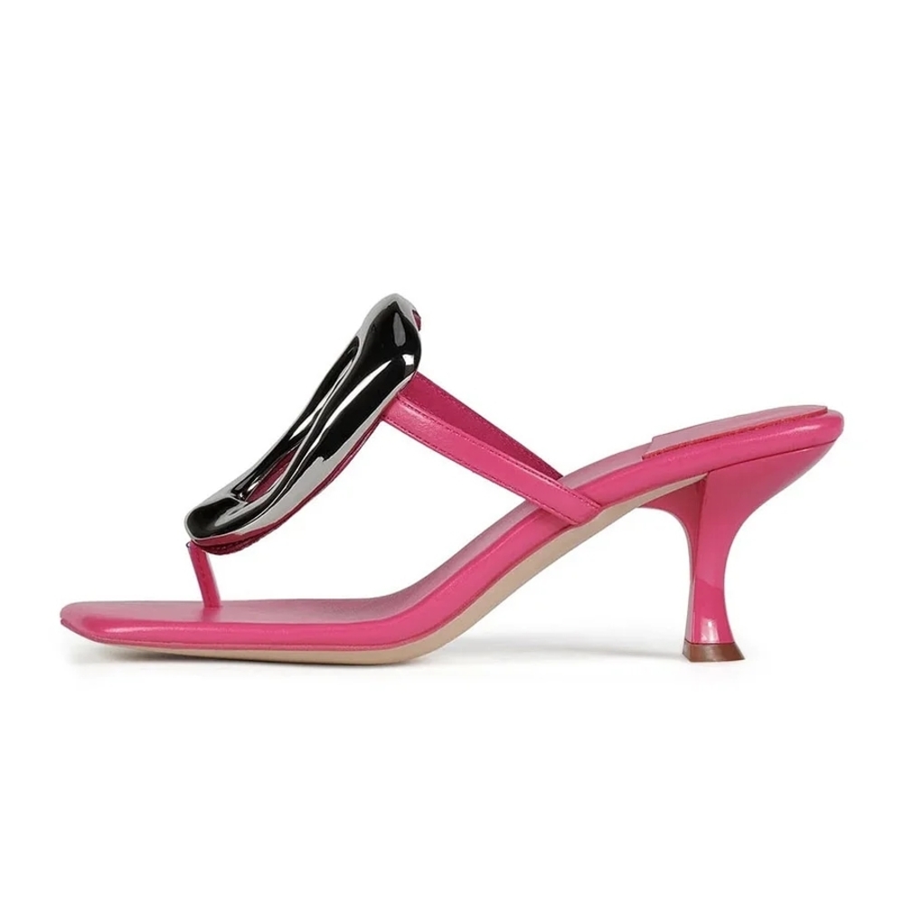 Jeffrey Campbell Pink Sandals with Silver Accent - Picture 2 of 9
